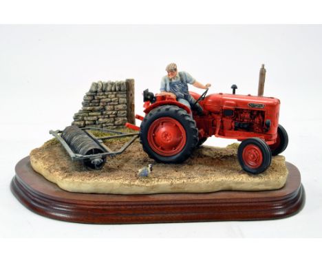 Border Fine Arts Presentation Piece 'Turning with Care' comprising Nuffield Tractor. Superb piece. 