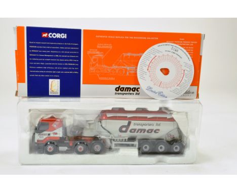 Corgi Diecast Truck Issue comprising No. CC76101 Renault premium powder tanker. In the livery of DAMAC transporters. Excellen