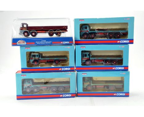 Corgi 1/50 diecast truck issues comprising Platform Lorry in livery of Pollock x 5 plus one other. Generally Excellent to Nea