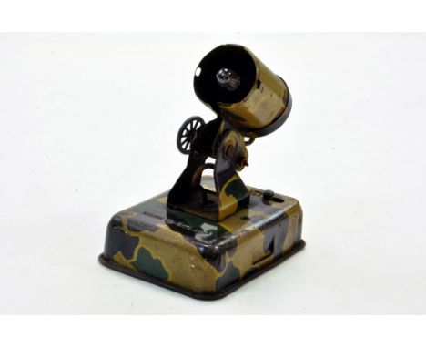 Interesting Tin Plate issue Search Light. Similar to Mettoy working electronic system with bulb. 