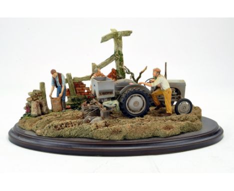 Country Artists Presentation Piece 'End of the Ridge' comprising Ferguson Tractor. Superb Piece. 
