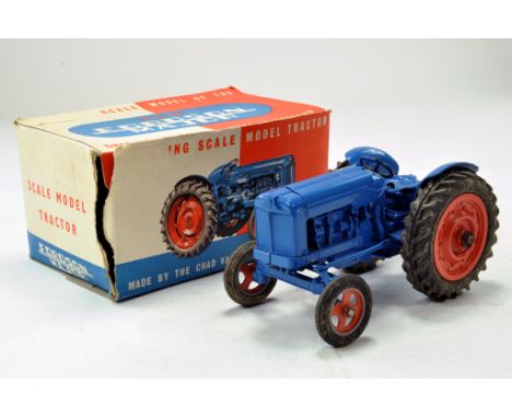 Chad Valley 1/16 Fordson Major Tractor. Non Mechanical issue. Displays well but looks to be restored in bright but worn box. 