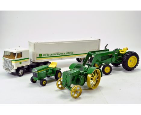 Assorted mainly Ertl 1/16 John Deere Tractor Items. Generally F to G. 