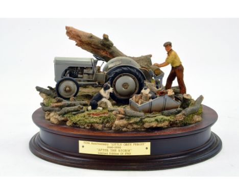 Country Artists Presentation Piece 'After the Storm' comprising Ferguson Tractor. Superb Piece. 