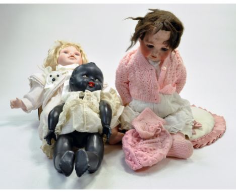 Vintage Koppelsdorf Bisque Doll (needs attention) plus two others. 
