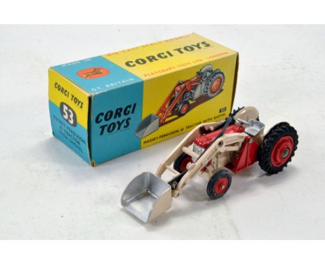 Corgi No. 53 Massey Ferguson 65 Tractor and Shovel. Excellent to Near Mint in VG to E Box. 