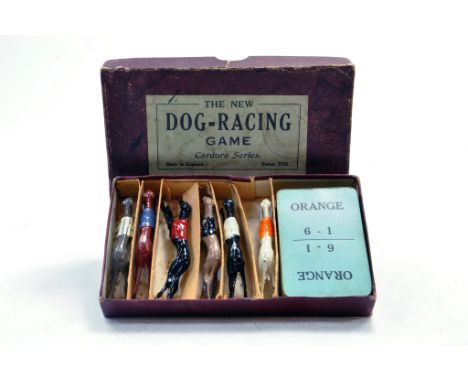 Cardora Dog Race Game from 1930's comprising 6 x Racing Greyhounds by Johillco. Fine example is well preserved. Scarce. 