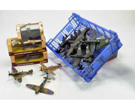 Dinky Diecast Aircraft plus made plastic kits and solido diecast issues.