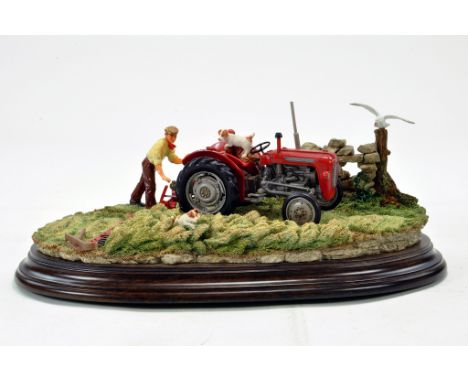 Country Artists Presentation Piece 'First Cut' comprising Massey Ferguson 35 Tractor. Superb Piece. 