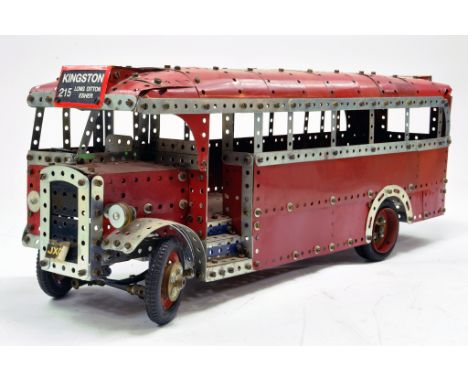 An impressive large scale Meccano single deck Bus with the livery of Kingston No. 215 Esher. 60 cm