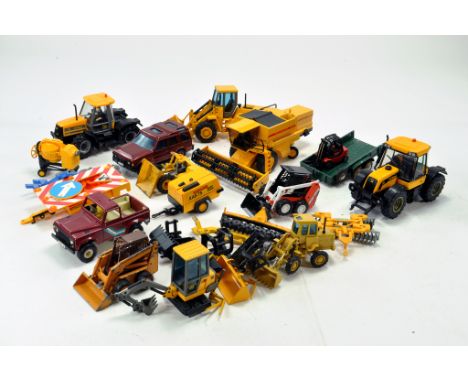 Britains, Joal and Siku 1/32 Farm issues comprising tractor and implement group. Generally fair to good.