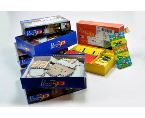 Various games including Chad Valley Escalado plus MB Issue Puzzle 3D. Appear Predominantly complete. 