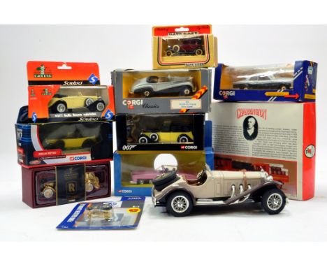Interesting group of diecast issues from various makers including James Bond items, FAB 1 from Corgi, Corgi specials, Burago 