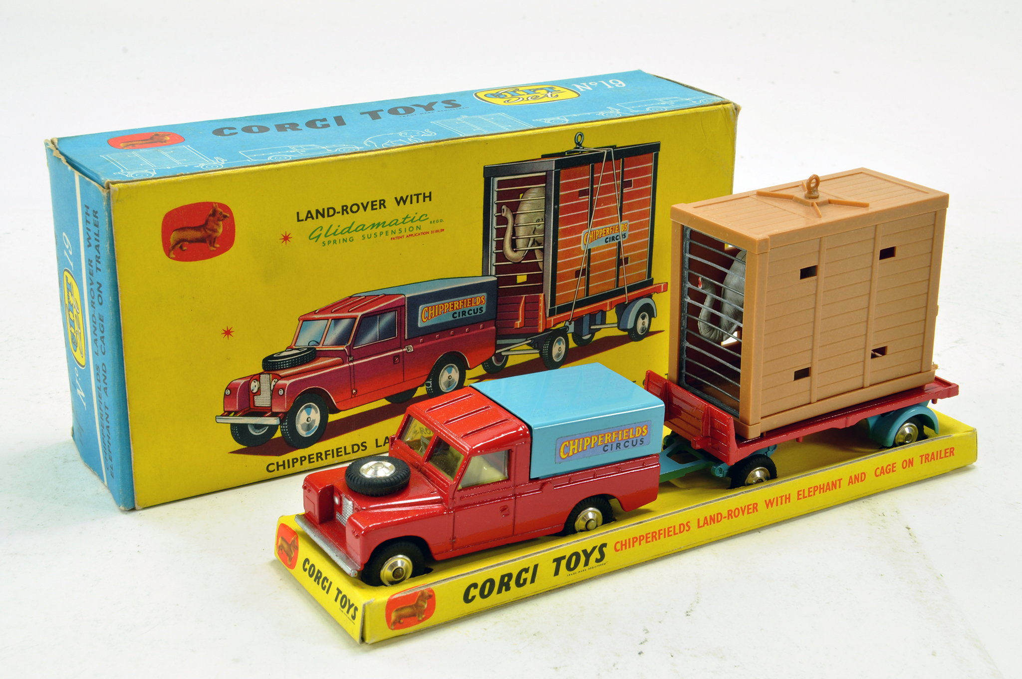 Corgi No. GS19 Chipperfields Land Rover with Elephant and Cage on ...