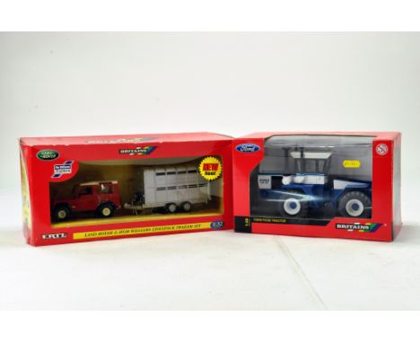 Britains 1/32 Farm Issue Comprising Land Rover and IFOR Williams Set plus Ford FW30 Tractor. Excellent to Near Mint in Box.