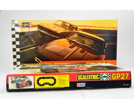 Revell Mustang Raceway Slot Car Set (missing cars) plus Spainish Scalextric GP27 Set Empty box. 