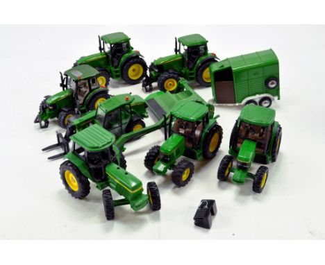 Britains and Siku 1/32 Farm issues comprising mainly John Deere Tractor group. Generally Good to Very Good. 