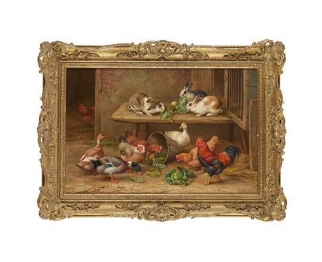 § Edgar Hunt (British 1876-1953) A lucky find Signed and dated 1933, oil on canvas (Dimensions: 31cm x 46cm (12in x 18in))(31