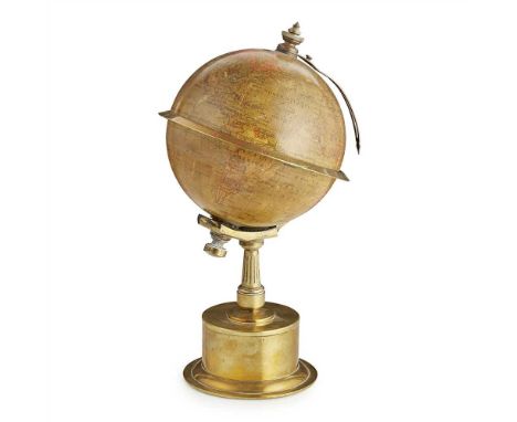 EDWARDIAN GLOBE TABLE CLOCK, 'THE EMPIRE CLOCK', SMITH &amp; SON LTD. EARLY 20TH CENTURY with label PATENT 19460/ THE EMPIRE 