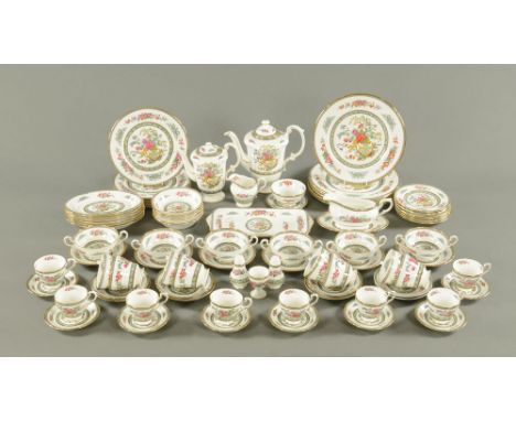 An extensive Paragon "Tree of Kashmir" dinner, tea and coffee service, comprising 6 dinner plates, 6 medium plates, 8 side pl