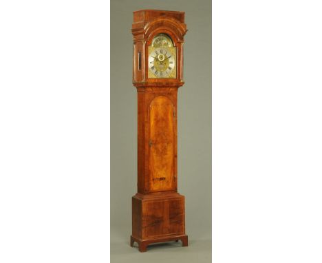 A George III walnut longcase clock with eight day striking movement by Joseph Smith Bristol, dated 1769, with moon phase subs