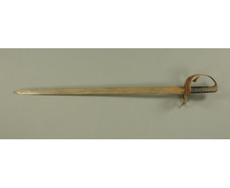 A 19th century sword bayonet, for the Jacob Double Barrel Cavalry Carbine, circa 1854/60.  Length 90 cm. CONDITION REPORT: Li