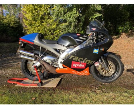 Iconic Mk2 GP road-going, two-stroke V-twin race replica Aprilia offering 55bhp at 11,000rpm. This rare bike has covered just