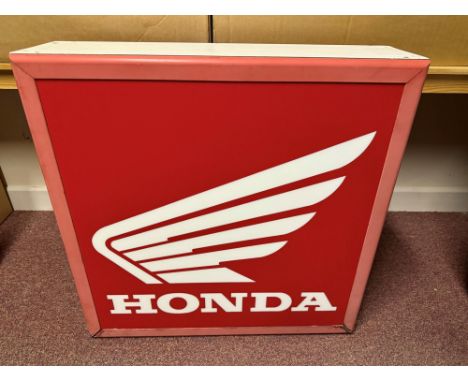 Original Honda dealer showroom sign being offered without Reserve. Measures 24" x 24". Great piece of garage or office wall a