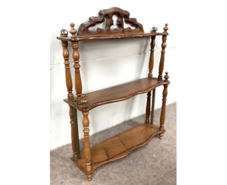 A Victorian mahogany hanging shelf, 60 x 47 x 14 cm.   The Alastair & Sheila Brooks Collection: of Oaklands (& past owners of