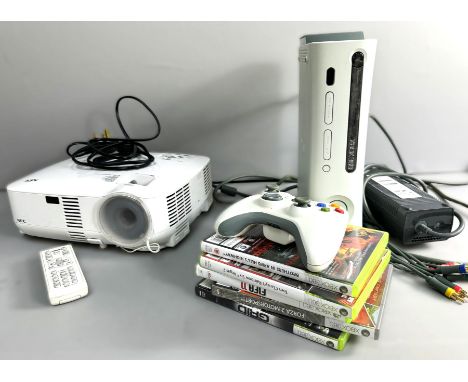 An Xbox 360, with controller and five games, also a NEC VT59 projector.&nbsp;