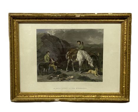 Five sporting prints in the Scottish Highlands, to include; signed Archibald Thorburn print, stalking, (5).  The Alastair & S