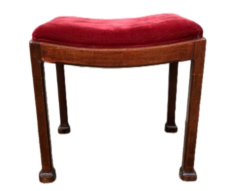 An early 20th c. stool with drop in seat, 50 x 51 x 40 cm.  The Alastair & Sheila Brooks Collection: of Oaklands (& past owne