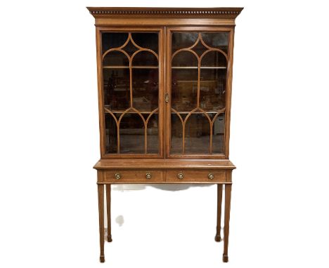 Edwardian bookcase on stand, 190 x 105 x 43 cm  The Alastair & Sheila Brooks Collection: of Oaklands (& past owners of Ednam 