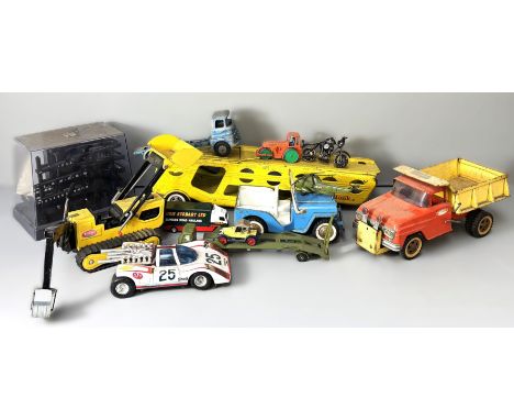 A collection of vintage toys, to include, Tonka, DInky, Taiyo, Tri-ang, (A Lot).  The Alastair & Sheila Brooks Collection: of