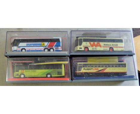 Corgi(4)-Plaxton Premiere-Wallace Arnold Coach-Ne Oplan City Liner Travel Coach 44204-Kings Ferry Coach 42722-Plaxton Premier
