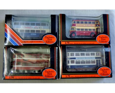 Gilgow(4)-Diecast Buses scale 1-76-Leeds Tramcar Evening Post 14303-Leeds Transports Jacob's/Andrew 13403-Guy Arab 1 Utility 