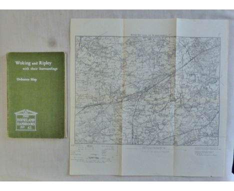 Surrey Woking & Ripley with the surrounds Homeland Handbooks no 42 much advertising 81pp and ordnance Map