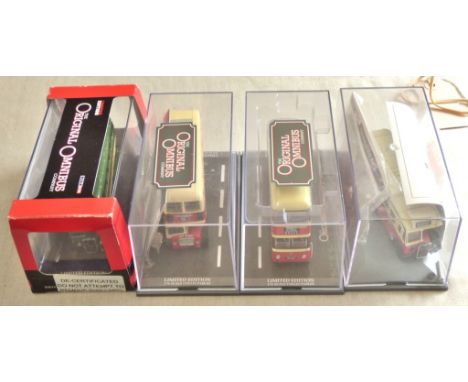 Corgi(4)-Ensignbus Green Bus-Hadleigh Pitsea Stamford Grays Bus 3428-Bristol L5G Bus 0101-Gilkes, North Street, Brighton Bus-