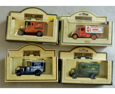 Lledo PLC(4) Days Gone-1920 Model 'T' Ford Van 'Lea and Perrins' 6138-1934 Ford Stake Truct'Calor Gas' 20019-1926 Bull Nose M