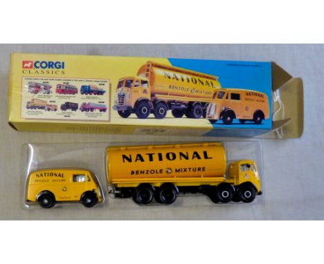 Corgi Classic-31002, National Benzole Foden Tanker and Morris Van-mint and boxed
