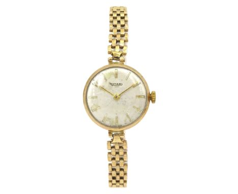 Rotary 9ct gold ladies manual wind wristwatch, hallmarked