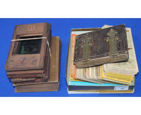 GOOD LOT OF STEREOSCOPIC SLIDES AND WOODEN LANTERN SLIDES
some of the stereoscopic slides depicting scenes from the Boer War,
