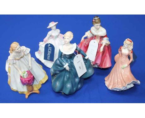 COLLECTION OF ROYAL DOULTON AND ROYAL WORCESTER FIGURES
comprising Happy Birthday, Fragrance, Sweet Rose, Southern Belle and 