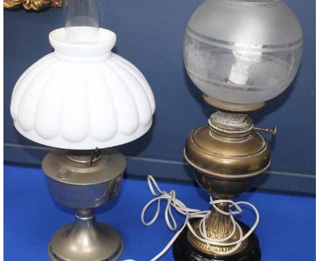 VINTAGE PARAFFIN LAMP
together with a Youngs paraffin lamp, converted for electricity
