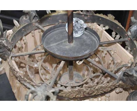 VINTAGE CEILING LIGHT
Victorian style, decorated with Stag's heads and crystal drops
