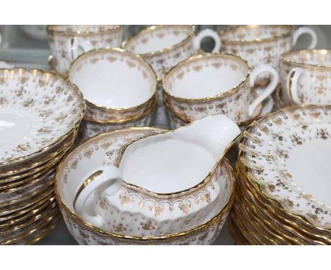 SPODE GILT AND WHITE TEA AND COFFEE SERVICE