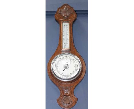 OAK BANJO BAROMETER