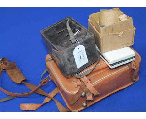 VINTAGE BOX BROWNIE, CINECAMERA, COMPASS AND COMMEMORATIVE COINS