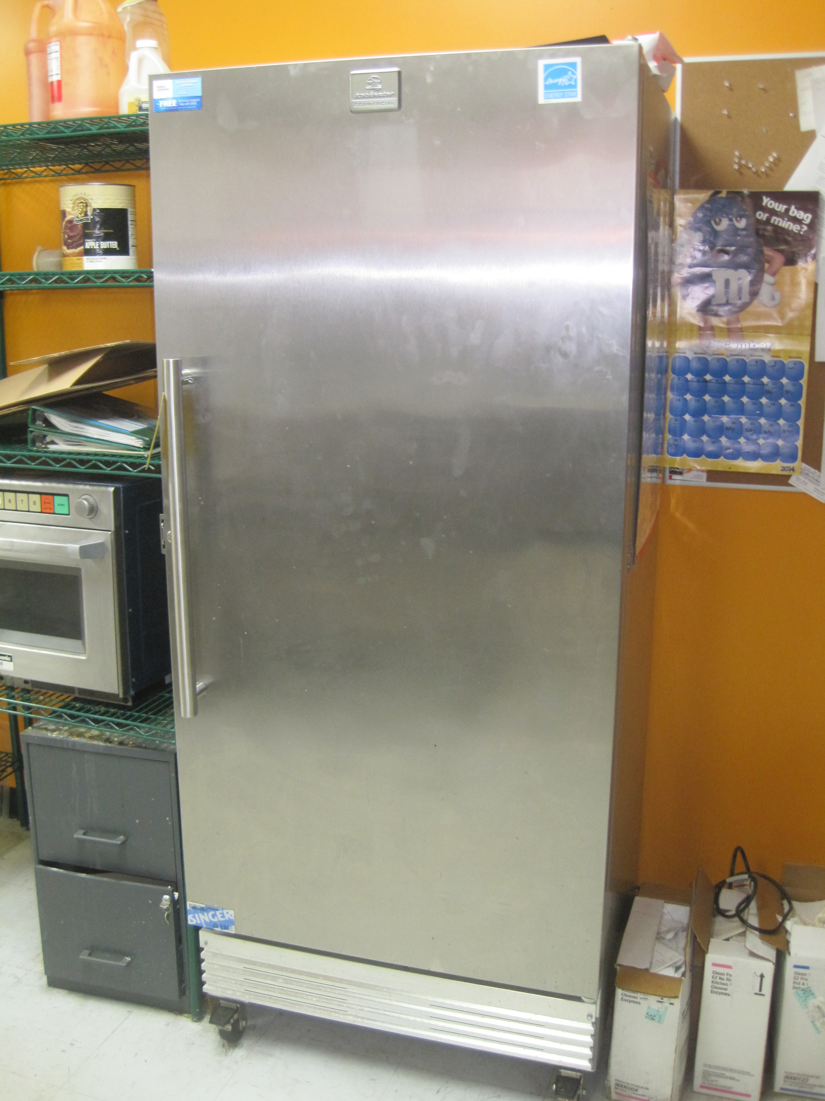Kelvinator Stainless Steel Upright ReachIn Freezer, Single Solid Door