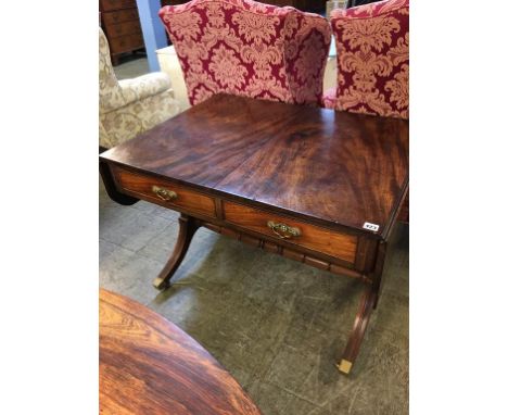 Victorian mahogany sofa table 137cm wide (Ext), 70cm deep, 71cm height